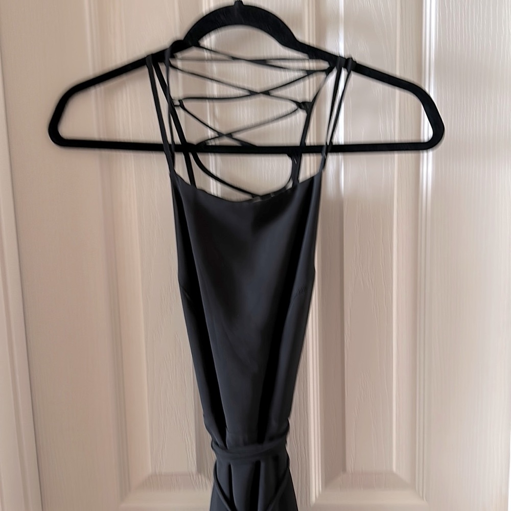 Lulu’s Small little black sheer dressy dress